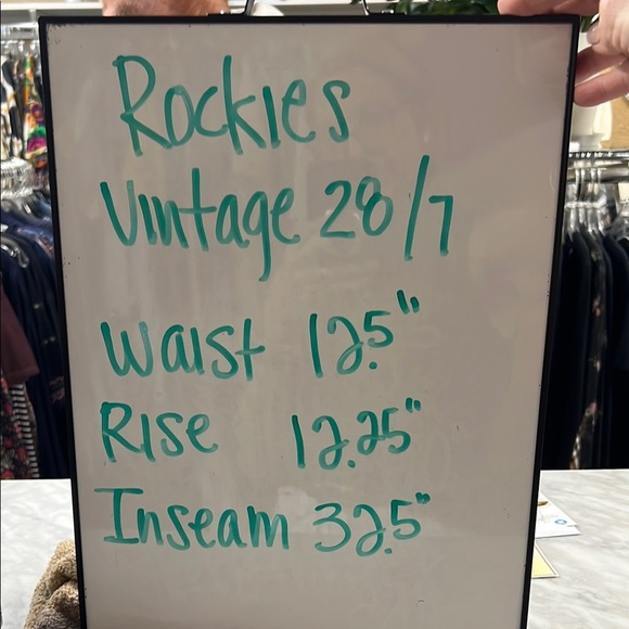 Vintage Rockies in Butter Yellow Size 28/7 Rigid 100% Cotton Denim - Picture 10 of 13